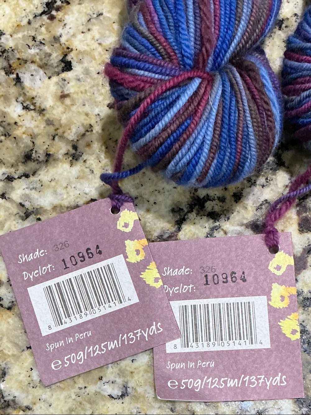 Hand-Dyed Multicolor Merino Yarn in Blue, Purple & Brown by Mirasol Yarn - Picture 6 of 6
